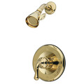 Kingston Brass Shower Faucet, Polished Brass, Wall Mount KB1632SO